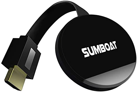 WiFi Display Dongle, Wireless HDMI Dongle, 1080P Mirroring Dongle Compatible with iOS / Android / Windows / MAC, Support Airplay / DLNA / Miracast by SUMBOAT (Black)