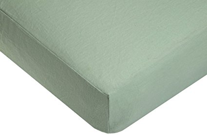 TL Care 100% Cotton Flannel Fitted Crib Sheet, Celery