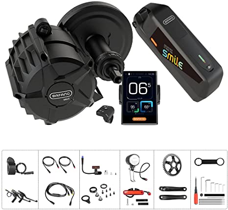 Newest BAFANG M625 M325 Mid Drive Kit : 50.4V 1000W 750W 500W Mid Mount Motor with 19.6Ah Battery & DPC181.CAN Bluetooth Display, Latest 8fun New G341 G321 eBike Conversion for Mountain Road Bicycle
