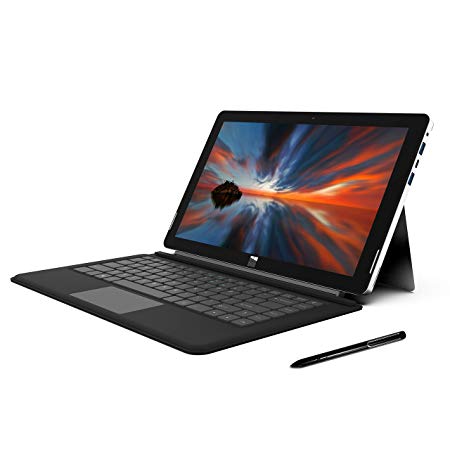 XIDU PhilPad 2 in 1 Laptop Tablet Touchscreen, 13.3 inch 2K (2560X1440) Intel Quad-Core 6GB RAM 64GB ROM WIFI Bluetooth Type C Windows 10 with Detachable Keyboard and Stylus Pen