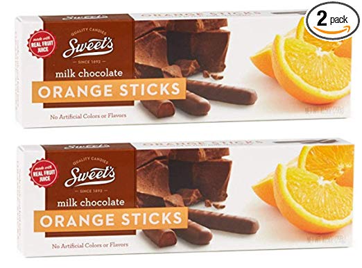 Sweet's Milk Chocolate Orange Sticks, 2 Pack; (10.5 oz. box)