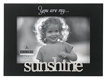 Malden International Designs Expressions You Are My Sunshine Picture Frame, 4x6, Black