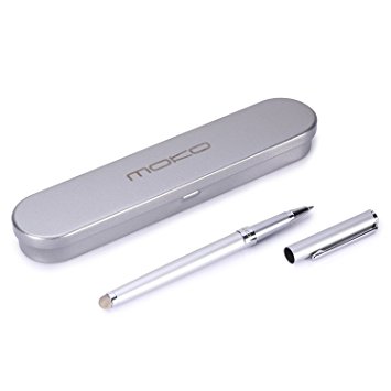 MoKo Capacitive Stylus Pen for Touch Screen Devices iPad 1 / 2 / 3 / 4, iPad Mini 4, iPad pro, iPhone 7 / 7 Plus / 6s / 6s Plus, iPod Touch, Samsung Galaxy Tab E 9.6, Tab A 8.0, Silver