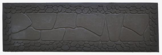 Imports Decor 827RBM Stone Rubber Step Mat, 33" by 10" by 1/4"