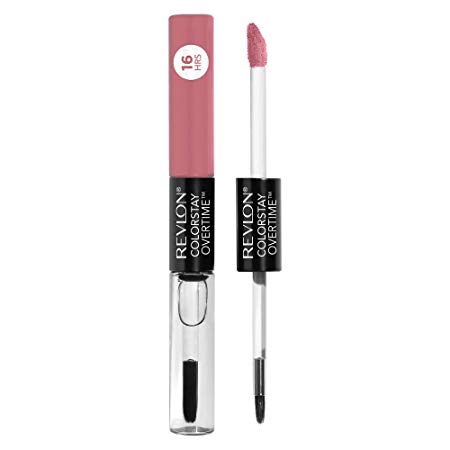 Revlon Colorstay overtime lipcolor, Longwearing Liquid Lipstick with clear lip Gloss, with Vitamin E, In Pink, 530 24/7 Pink, 0.8 Oz