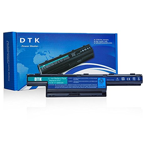 Dtk® New High Performance Laptop Battery for Acer Aspire 4250, 4253, 4551, 4552, 4738, 4741, 4750, 4752,4771, 5251, 5253,5336, 5551, 5552, 5560, 5733, 5741, 5742, 5750,5755,5736,7741, 7551, 7552,7750, 7560, AS5741 Series, Travelmate 4740,4750,5335,5542,5735,5740,5742,5760,7740,7750,AS10D,AS10D31.AS10D41,AS10D51,AS10D61,AS10D71,AS10D73,AS10D75 [10.8V,4400mAh,Li-ion] notebook battery