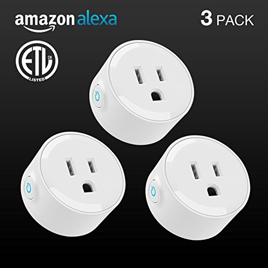 LITEdge Smart Plug, Works with Amazon Alexa, Wi-Fi Accessible Power Outlet, No Hub Needed, Control with App on Phone, Pack of 3