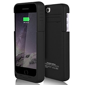 Btopllc 2200mAh Battery Battery Case Back Up Power Bank for iPhone 5/5S,Portable Extended Power Case, External Battery Charger Backup Protector Cover Case (Black)