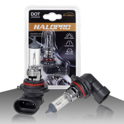 Halopro Basic 2pcs 9006 Hb4 12v 55w Headlight Low Beam Halogen Bulb Night White for Toyota / Dodge /Honda