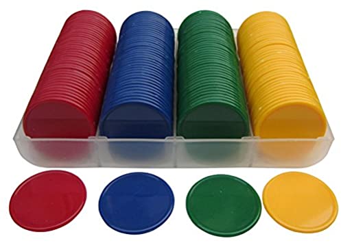 Smartdealspro Set of 160 Opaque 1 1/2 Inch Plastic Counting Counters Poker Chips