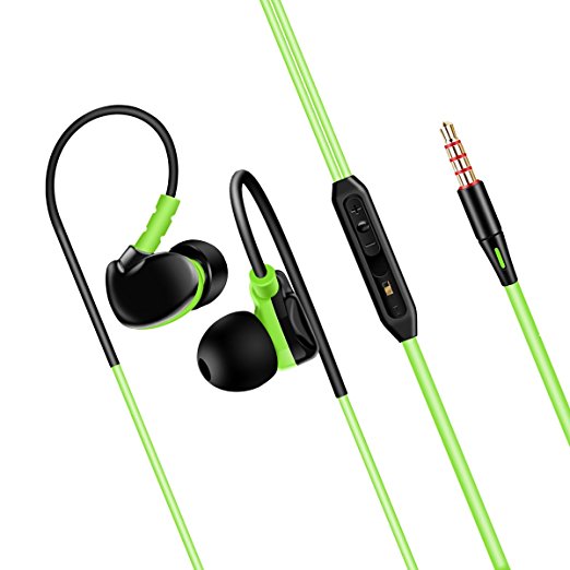 Plustore Wired In-ear Headphones Noise Isolating Sport Earbuds Earphones with Mic Stereo Hi-Fi Music Workout for Running Jogging Gym for iPhone Android ＆ PC Wired In-ear Headphones Noise Isolating Sport Earbuds Earphones with Mic Stereo Hi-Fi Music Workout for Running Jogging Gym for iPhone Android ＆ PC