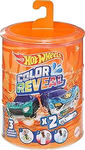 Hot Wheels Color Reveal Multipack with 2 Surprise Cars That Change Deco in Warm & ICY Cold Water, Dunking Barrel, Toy for Kids 3 Years & Up