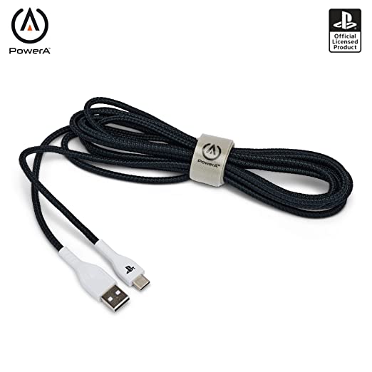 PowerA Charge Cable with Kevlar for PlayStation 5, cable, USB, Kevlar, PS5, officially licensed