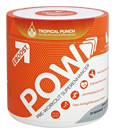 EBOOST Pow Pre-Workout Super Enhancer Box, Tropical Punch, 242 Gram