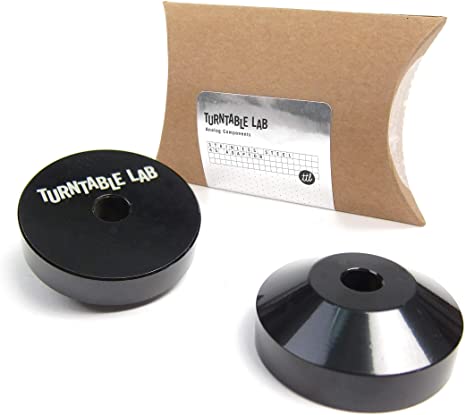 Turntable Lab: Stainless Steel 45 Record Adapter for 7" Vinyl - Black/SINGLE