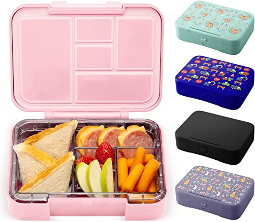 Simple Modern Porter Bento Lunch Box for Kids - Leakproof Divided Container with 5 compartments for Toddlers, Men, and Women -Blush