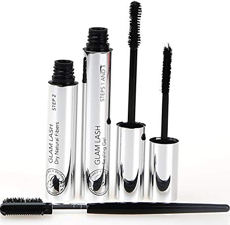 *NEW* 3D Fiber Lash Mascara - Curved False Lashes Effect, Extra Maximum Volume, Natural Black Long Lasting Waterproof Fibres - 2 in 1 Set with Free Brush **As seen on Dragons Den**