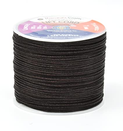 Mandala Crafts Blinds String, Lift Cord Replacement from Braided Nylon for RVs, Windows, Shades, and Rollers (1mm, Chocolate Brown)