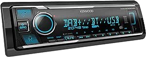 Kenwood KMM-BT508DAB - USB-Autoradio mit DAB  & Bluetooth Freisprecheinrichtung (Amazon Alexa, Soundprozessor, USB, AUX, 2 x Pre-Out 2.5 V, 4 x 50 Watt, VAR. Beleuchtung, inkl. DAB  Antenne)