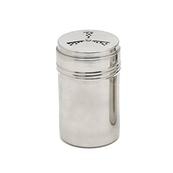 Adjustable Stainless Steel Dredge Salt Pepper Shaker Seasoning Cans with Trefoil Rotating Cover (Large)