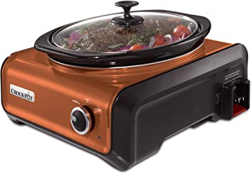 Crock-Pot SCCPMD3-CP Hook Up Oval Connectable Entertaining System, 3.5-Quart, Metallic Copper