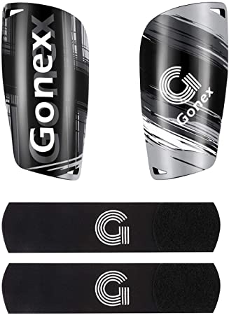 Gonex Soccer Guard Stays Shin Guards Straps for Kids Adult Youth Men with Shin Pad Sleeves EVA Cushion Protection Reduce Shocks & Injuries