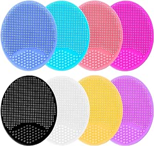 Face Scrubber, Silicone Face Scrubber, Soft Silicone Facial Cleansing Brush Face Exfoliator Blackhead Acne Pore Pad Cradle Cap Face Wash Brush for Deep Cleaning Skin Care 8 Pack