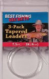 3-Pack 75 3x Knotless Tapered Leaders