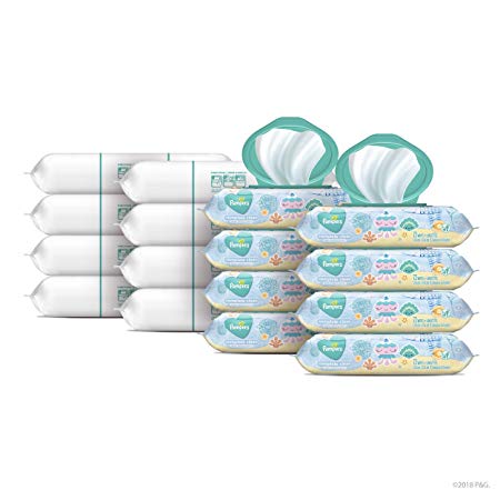 Pampers Complete Clean Scented Baby Wipes, 16 Pop-Top and Refill Combo Packs, 1152 Count