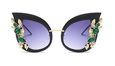 YABINA Luxury Sunglasses Women Inlaid Rhinestone Retro Sun glasses