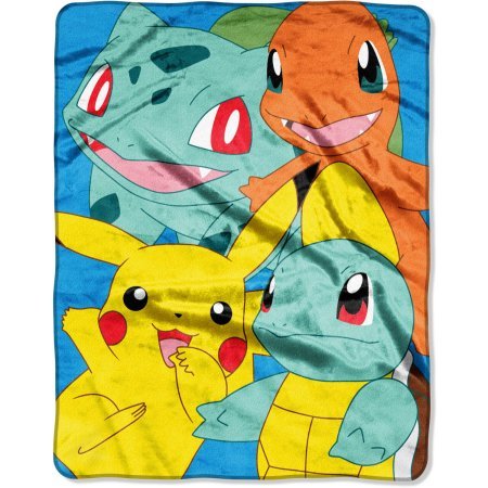 Pokemon, Kantos Pals 55" x 70" Silk Touch Throw