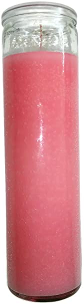 Primeonly27 Pink 8 inch devotional Prayer Candle Made in Dominican Republic
