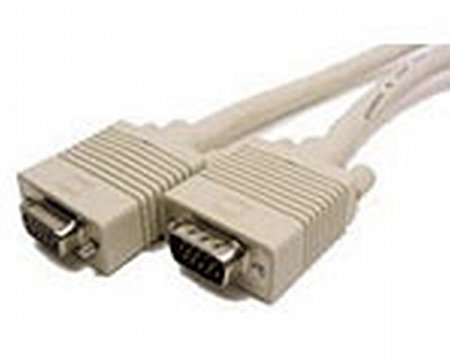 kenable SVGA Cable HD15 Male to Male PC to Monitor Lead 15m (~50 feet) Beige