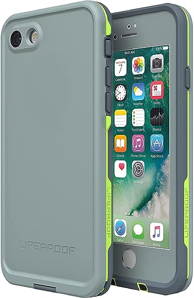 LifeProof FRĒ Series Waterproof Case for iPhone SE (3rd and 2nd Gen) & iPhone 8/7 (Only - Not Plus) - Retail Packaging - Drop in (Abyss/Lime/Stormy Weather)