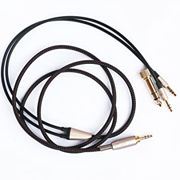 NewFantasia Replacement Audio Cable only Compatible with Hifiman Sundara, Arya, Ananda Headphones 3.5mm and 6.35mm to Dual 3.5mm Connector Jack Male Cord 1.2meters/4feet
