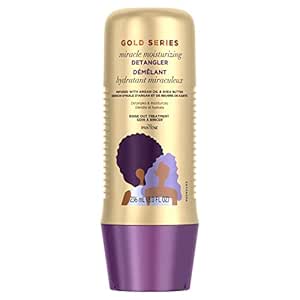 Pantene Gold Series Detangler Treatment for Curly and Coily Hair with Argan Oil and Shea Butter, 8 Fl Oz