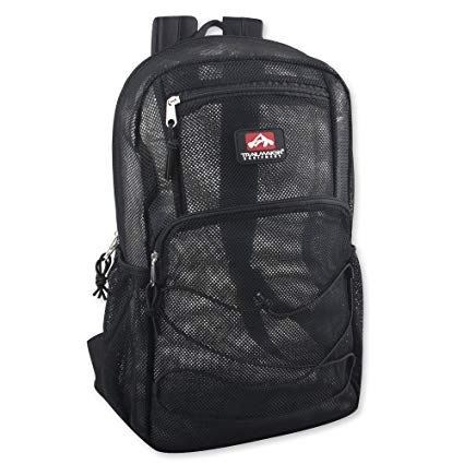 Trailmaker Sheer Mesh Backpack Deluxe with Bungee Cord & Adjustable Padded Back Straps