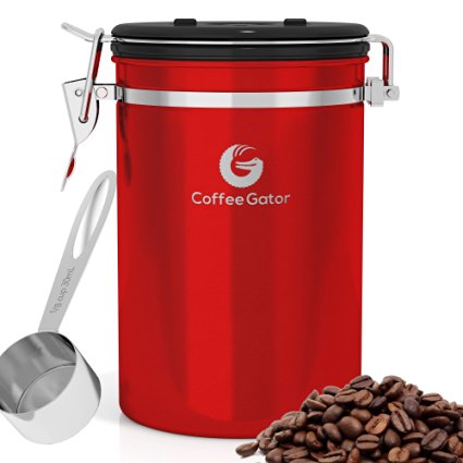 Coffee Canister - Large Container - Keeps Coffee Delicious For Longer - Fresher Coffee - By Coffee Gator
