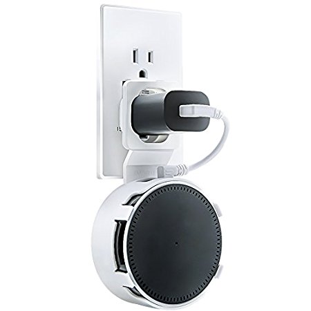 AMORTEK Outlet Wall Mount for Home Voice Assistants Dot 2nd Generation, A Perfect Space-Saving Dot Accessories without Messy Wires or Screws