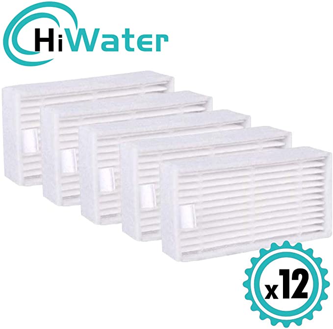 HiWater Replacement HEPA Filter Compatible with ILIFE Model V3 V3s pro V5 V5s Pro Robotic Vacuum Cleaner 12 Packs