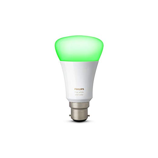 Philips Hue 10W B22 Bulb (White & Color), Compatible with Amazon Alexa, Apple HomeKit, and The Google Assistant
