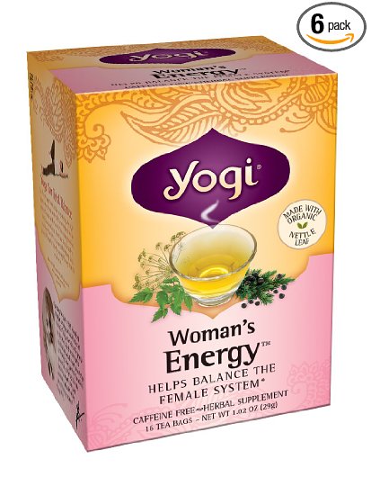 Yogi Teas Woman's Energy, 16 Count (Pack of 6)