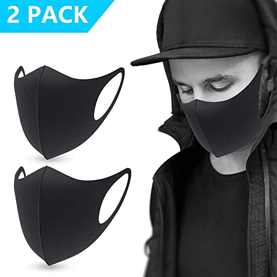 Leebote 2 Pcs Unisex Face,Outdoor Anti-Haze Face Durable Breathable Lightweight Face Shield Dust Mouth