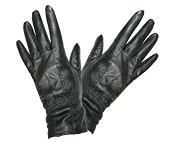 TOSKATOK® SOFT AND SUPPLE LADIES QUALITY BLACK LEATHER GLOVES