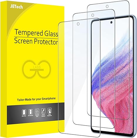 JETech Schutzfolie für Samsung Galaxy A53 5G / A52 / A52 5G / A52s 5G, 9H Panzer Schutz Glas Folie Displayschutz, Anti-Kratzer, HD Klar, 3 Stück