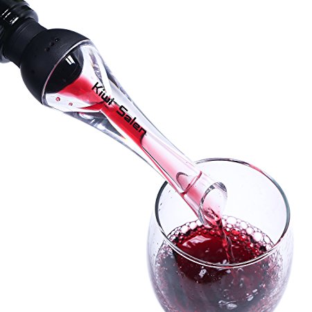 Woodpecker Wine Aerator Pourer (Black) with Spout ,3 Air Holes ,150 degree angel ,Gift Set