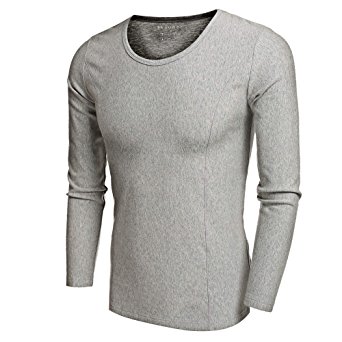 Ekouaer Men's Microfiber Fleece Lined Cotton Thermal Wear