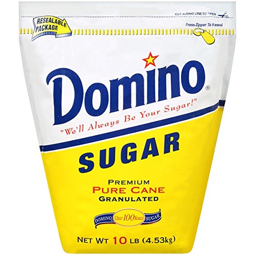 Domino Sugar, Granulated, 10-Pound Plastic Resealable Bag