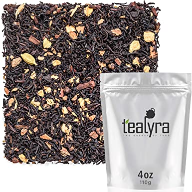 Tealyra - Chai Caramel - Black Loose Leaf Tea - Cinnamon - Ginger - Anise - Cardamom - Perfect Aromatic Chai Blend - 112g (4-ounce)