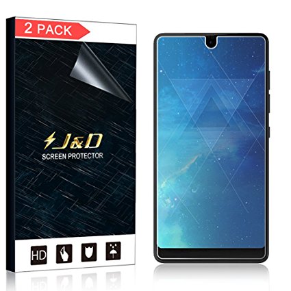 [2-Pack] Essential PH-1 Screen Protector (Not Glass), J&D Soft Skin [Full Coverage] [Bubble Free] HD Clear Screen Protector for Essential PH-1